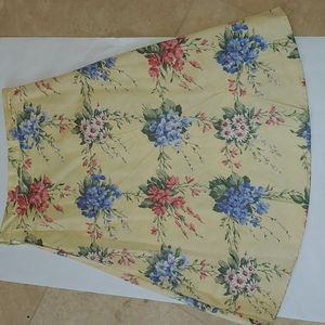 NWOT Original Louis Hedley A-line Floral Skirt